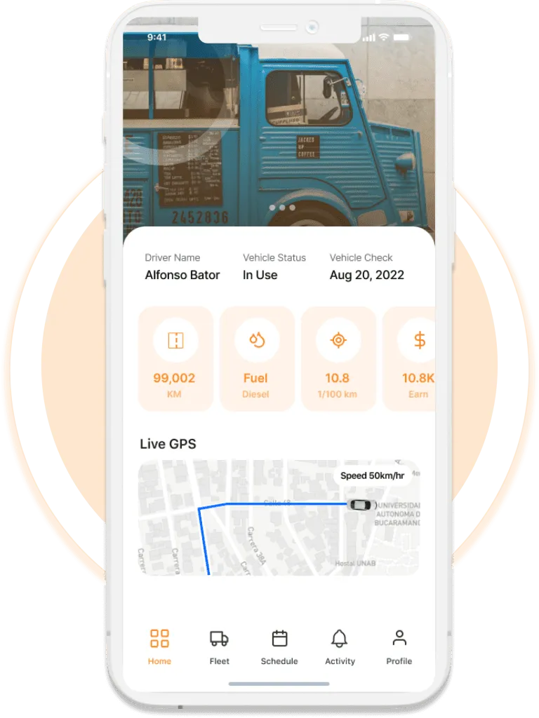 Fleet Management App Development delivery